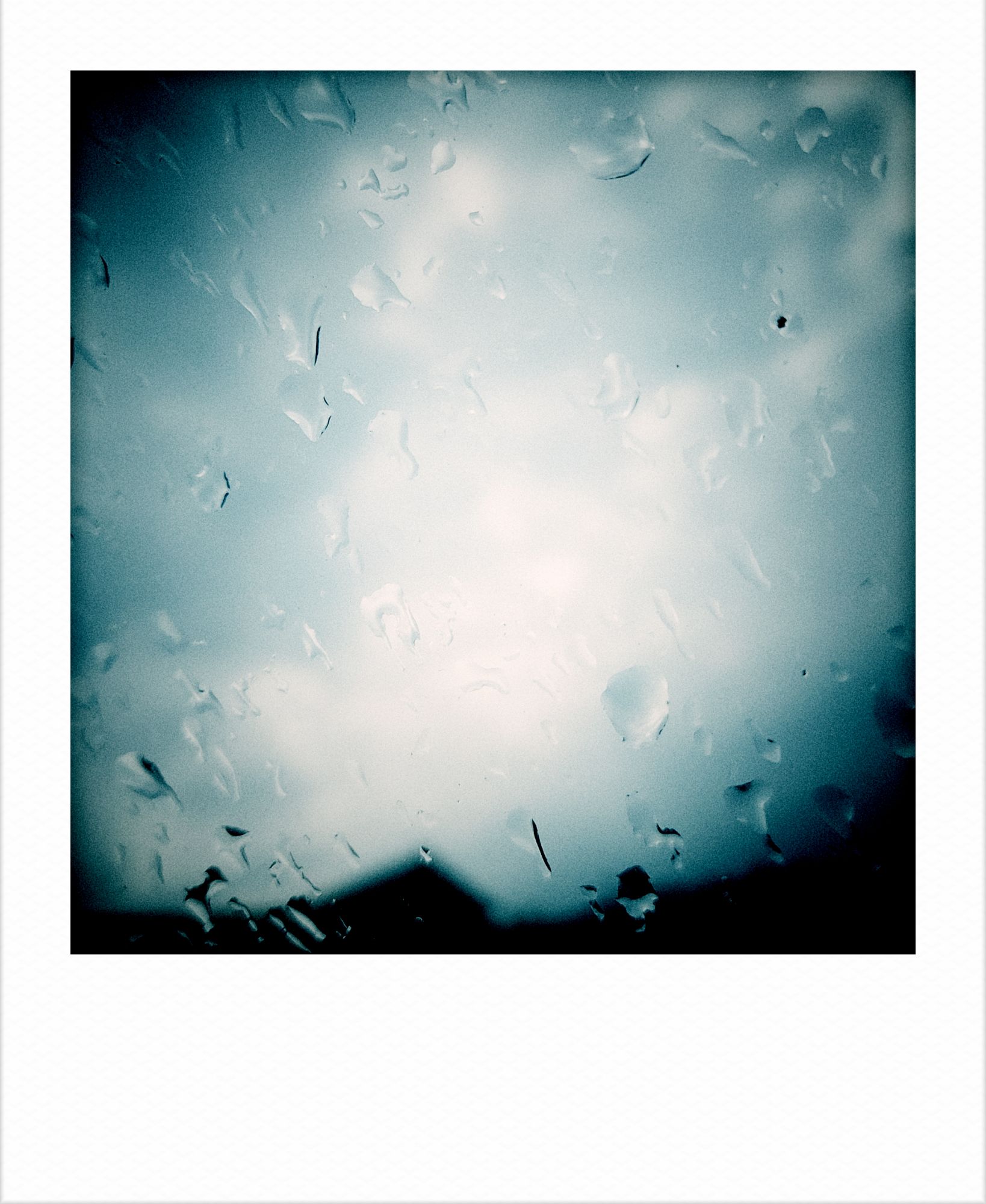 Clouds, raindrops and a bit of sun in between.