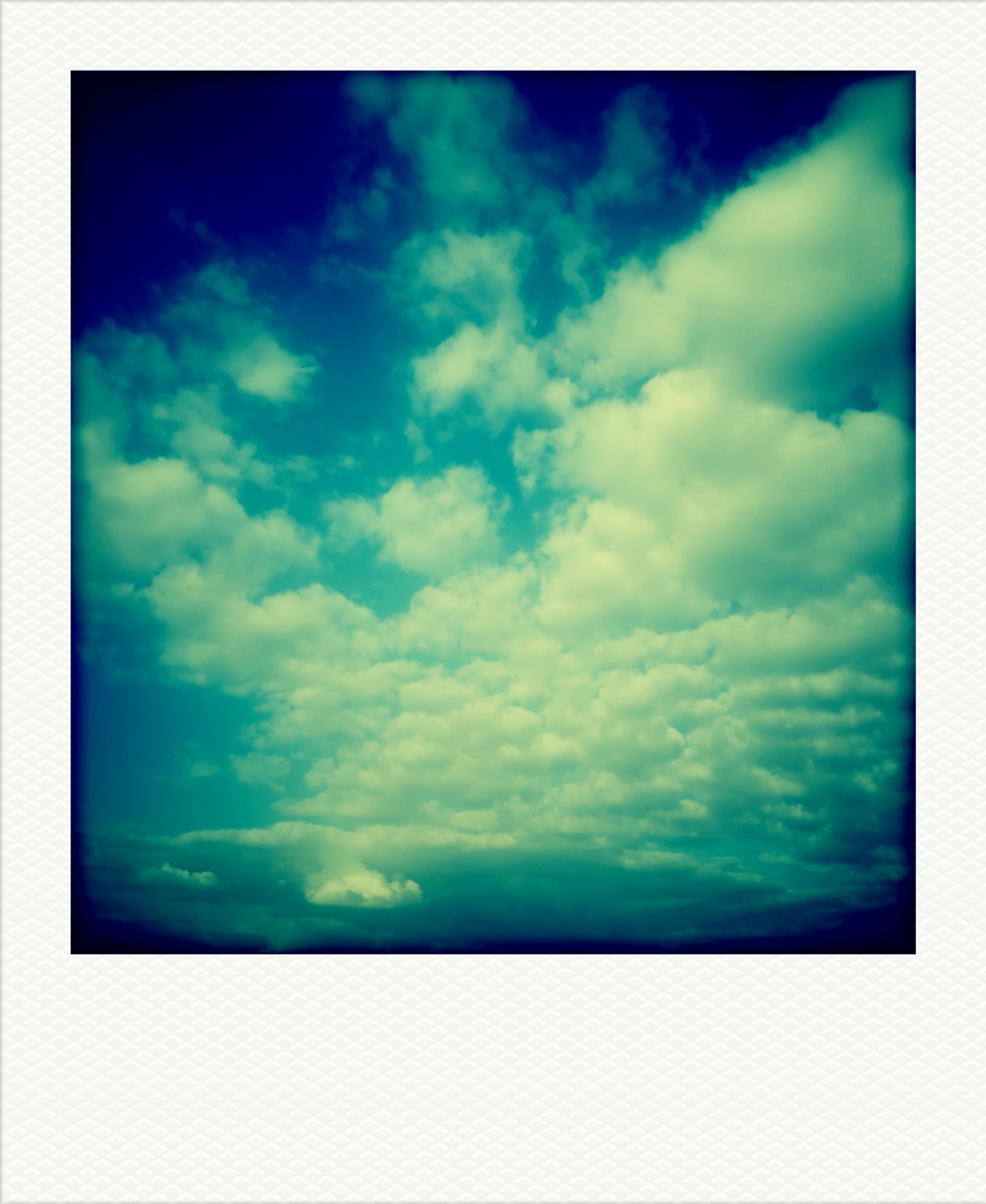 Clouds on a blue sky.
